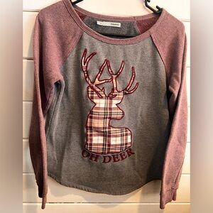 Maurices Oh Deer Sweatshirt, Comfy and Casual Sz Small Womens